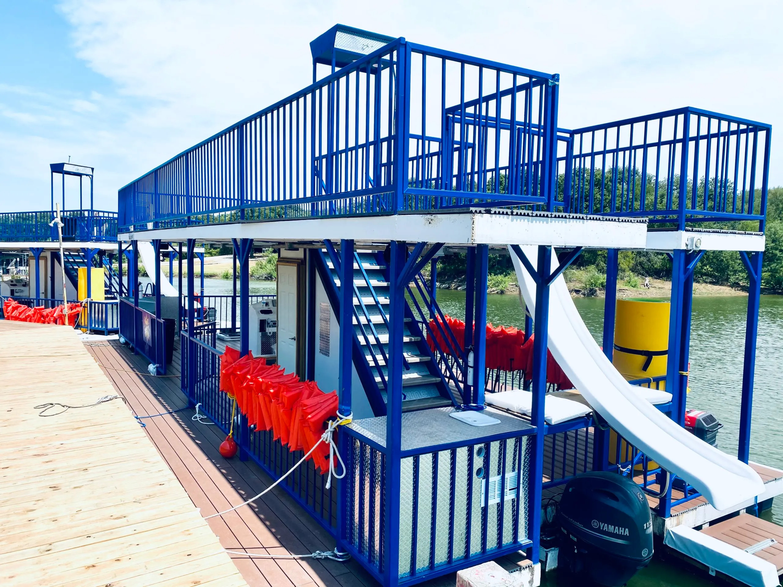 Blue Goose Party Boat With Slide